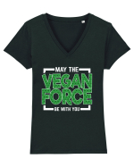 May The Vegan Force Be With You Tricou mânecă scurtă guler V Damă Evoker