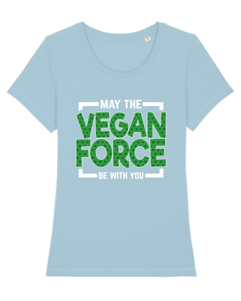 May The Vegan Force Be With You Sky Blue