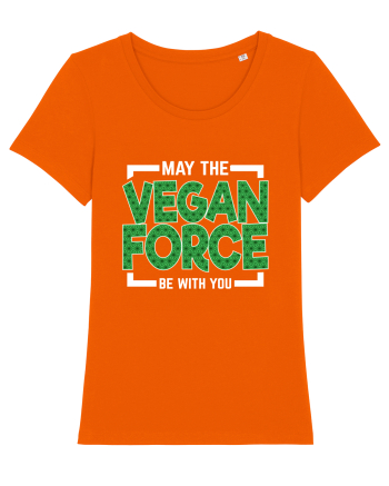 May The Vegan Force Be With You Bright Orange