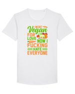 I went vegan for love now I fucking hate everyone Tricou mânecă scurtă guler larg Bărbat Skater