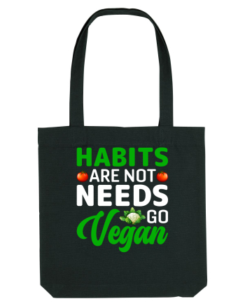 Habits Are Not Needs Go Vegan Black