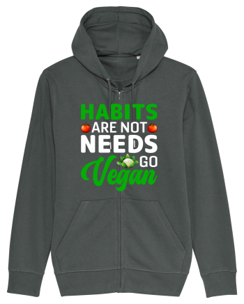 Habits Are Not Needs Go Vegan Anthracite