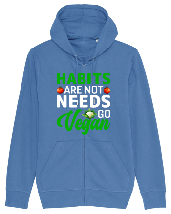 Habits Are Not Needs Go Vegan Bright Blue