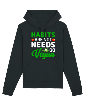 Habits Are Not Needs Go Vegan Black