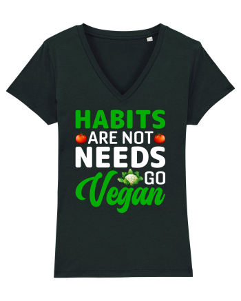 Habits Are Not Needs Go Vegan Black