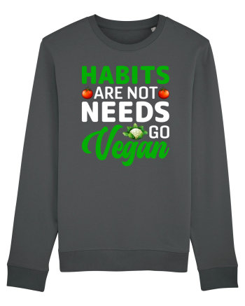Habits Are Not Needs Go Vegan Anthracite