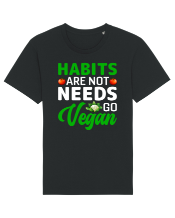 Habits Are Not Needs Go Vegan Black