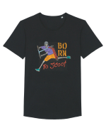 Born To Scoot Tricou mânecă scurtă guler larg Bărbat Skater