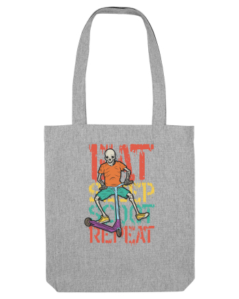 Eat Sleep Scoot Repeat Heather Grey