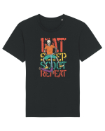 Eat Sleep Scoot Repeat Tricou mânecă scurtă Unisex Rocker