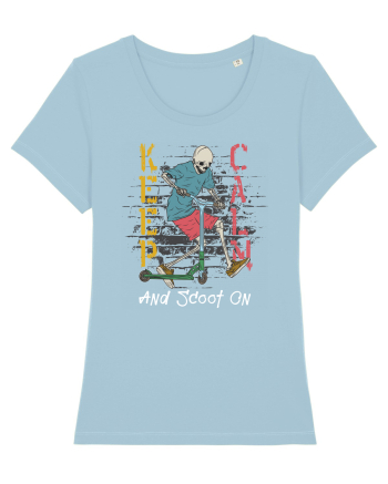 Keep Calm And Scoot On Sky Blue