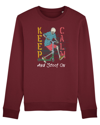 Keep Calm And Scoot On Burgundy