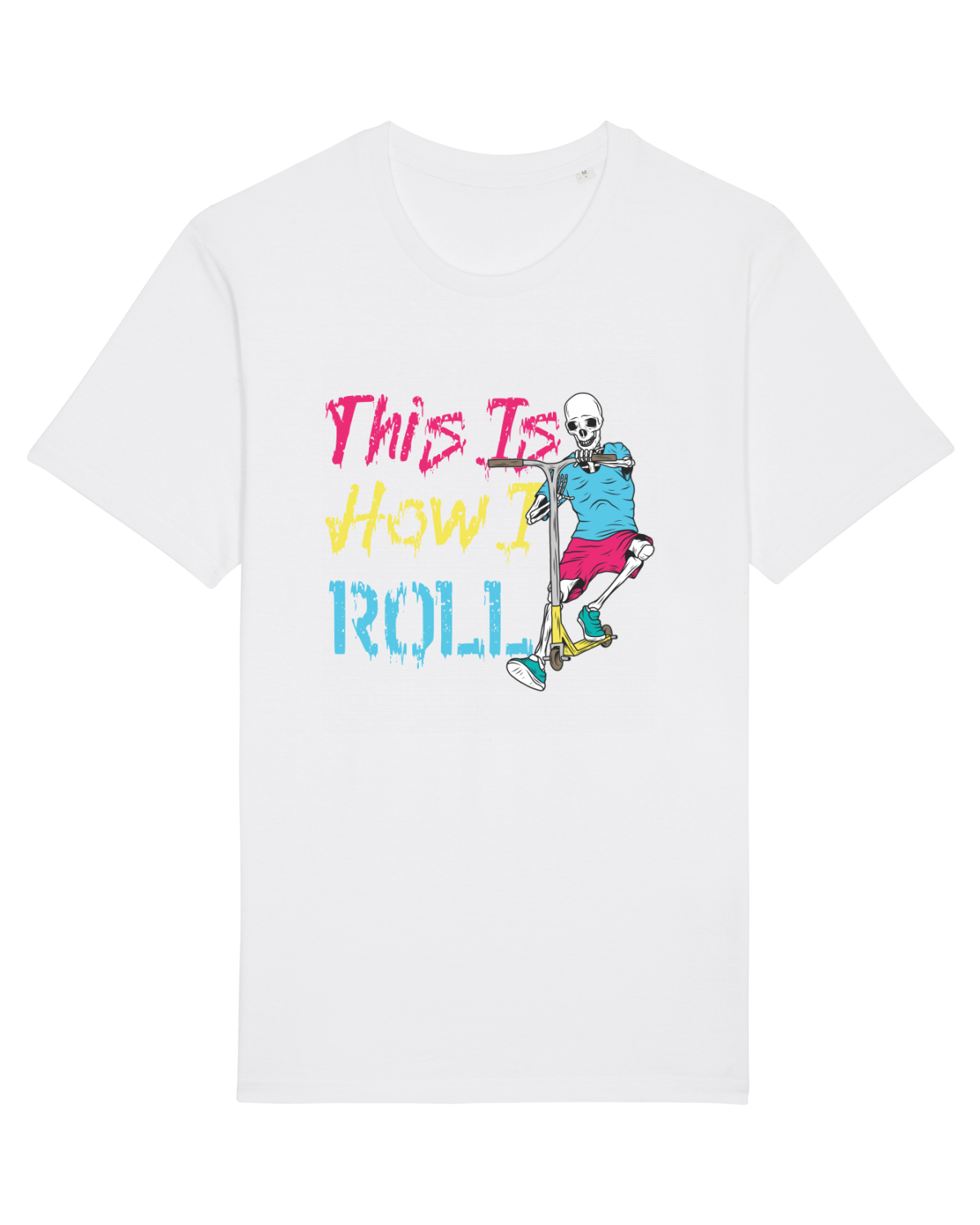 Tricou mânecă scurtă Unisex Rocker White