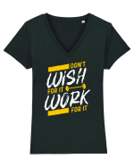 Work for it Tricou mânecă scurtă guler V Damă Evoker