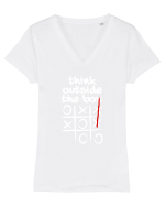 Think outside the box Tricou mânecă scurtă guler V Damă Evoker