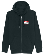 Hello My Name is: Fuck Off! Name Tag Hanorac cu fermoar Unisex Connector