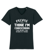 People Think I'm Condescending Tricou mânecă scurtă guler V Bărbat Presenter