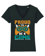 Proud to be a game Tricou mânecă scurtă guler V Damă Evoker