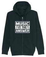 Music is the answer Hanorac cu fermoar Unisex Connector