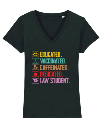 Educated. Vaccinated. Caffeinated. Dedicated. Law Student Black