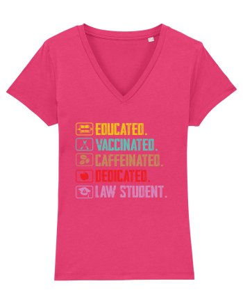 Educated. Vaccinated. Caffeinated. Dedicated. Law Student Raspberry