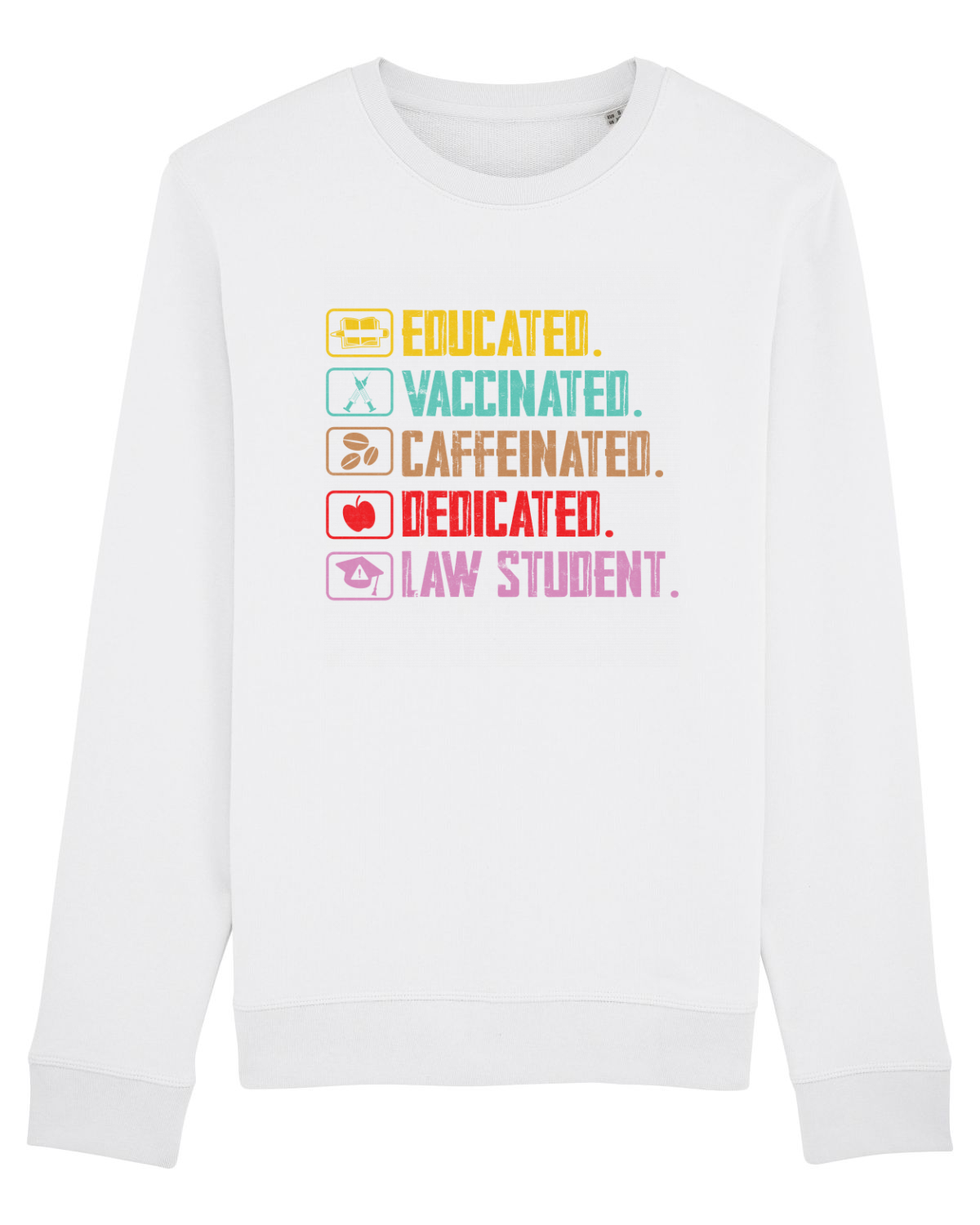 Bluză mânecă lungă Unisex Rise White