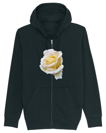 Trandafir romantic alb dupa ploaie Black