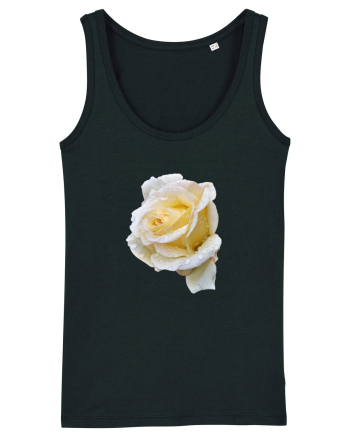 Trandafir romantic alb dupa ploaie Black