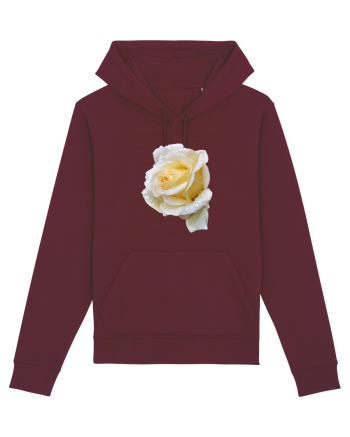 Trandafir romantic alb dupa ploaie Burgundy