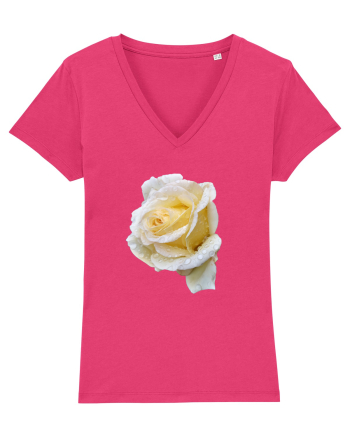 Trandafir romantic alb dupa ploaie Raspberry