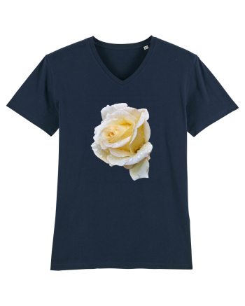 Trandafir romantic alb dupa ploaie French Navy