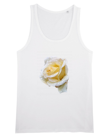 Trandafir romantic alb dupa ploaie White