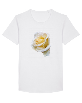 Trandafir romantic alb dupa ploaie White