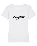 Sagetator Tricou mânecă scurtă guler larg fitted Damă Expresser