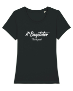 Sagetator Tricou mânecă scurtă guler larg fitted Damă Expresser