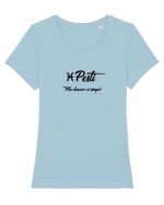 Pesti Tricou mânecă scurtă guler larg fitted Damă Expresser