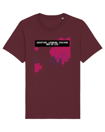 accepting learning evolving... Burgundy