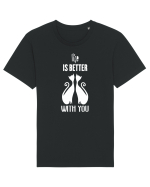 Viața e mai bună lângă tine Tricou mânecă scurtă Unisex Rocker