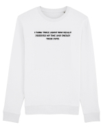 i think twice about who... Bluză mânecă lungă Unisex Rise