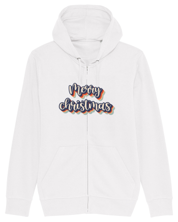 Merry Christmas Retro Style White
