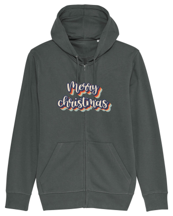Merry Christmas Retro Style Anthracite