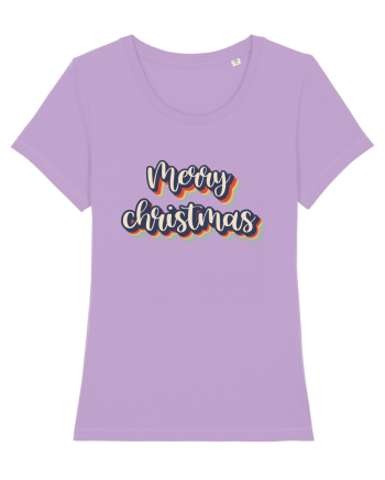 Merry Christmas Retro Style Lavender Dawn