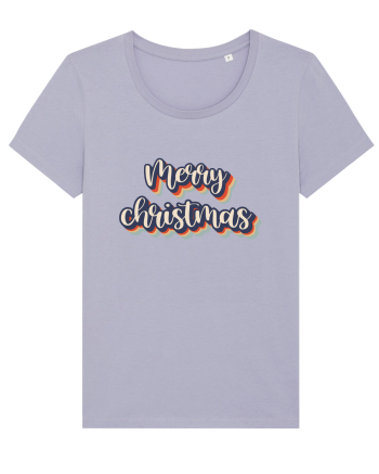 Merry Christmas Retro Style Lavender