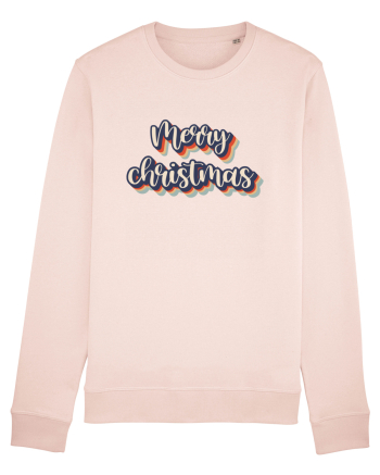 Merry Christmas Retro Style Candy Pink