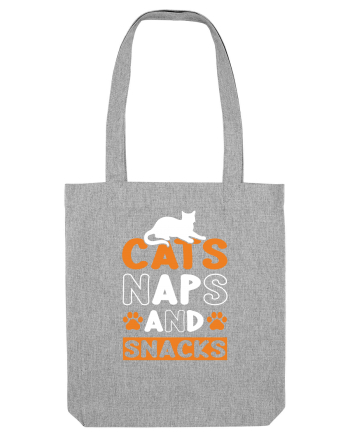 Cats Naps And Snacks Heather Grey
