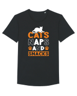 Cats Naps And Snacks Tricou mânecă scurtă guler larg Bărbat Skater