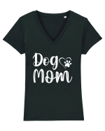 Dog Mom Tricou mânecă scurtă guler V Damă Evoker