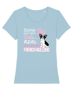 French bulldog Tricou mânecă scurtă guler larg fitted Damă Expresser