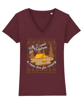 All I want for Christmas is more time for camping Burgundy