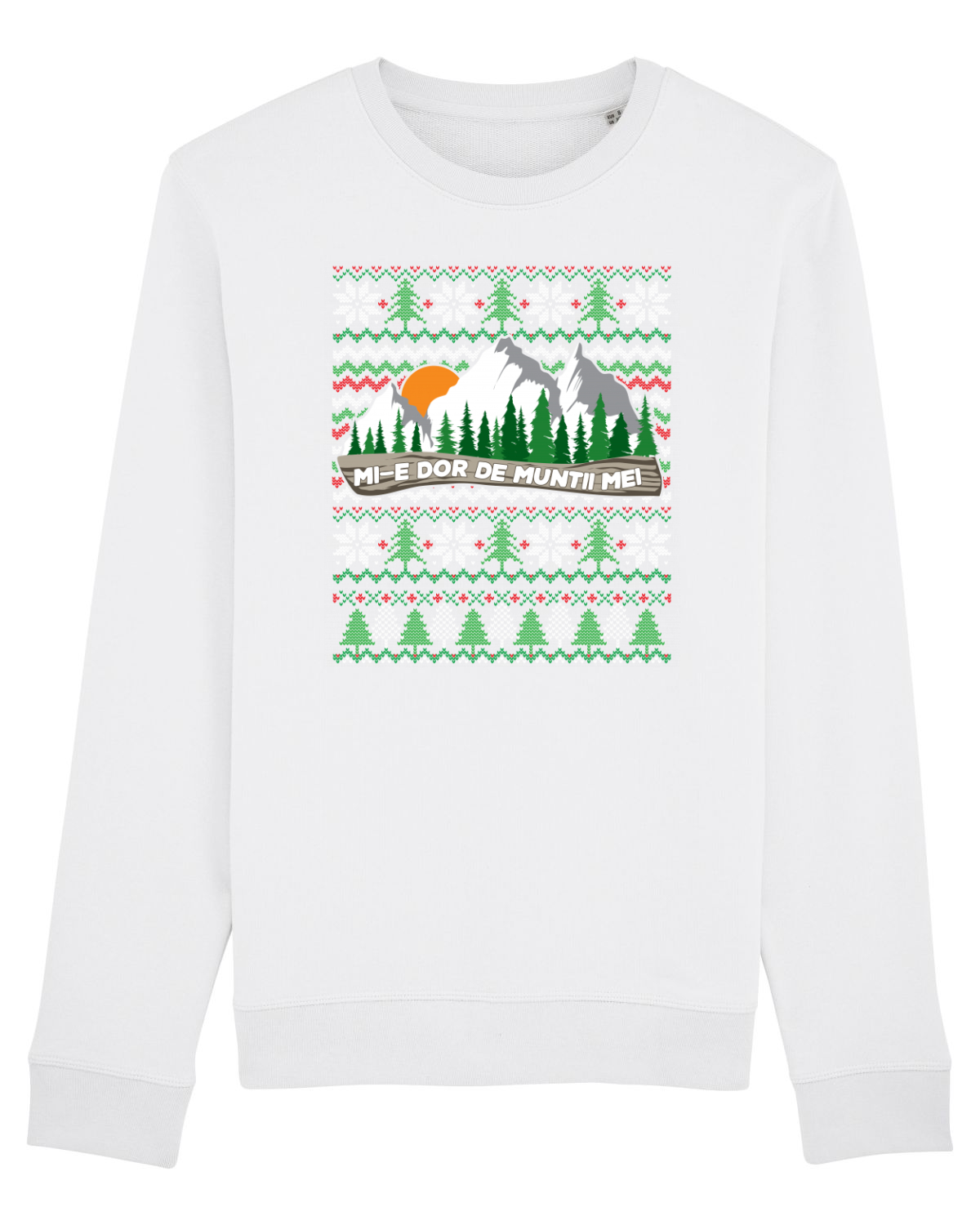 Bluză mânecă lungă Unisex Rise White